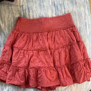 Pink American Eagle Eyelet Skirt